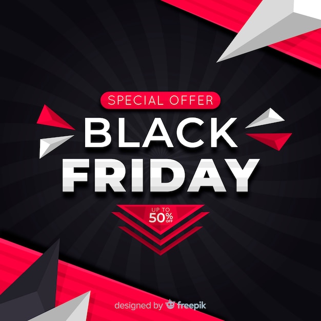 Black friday concept with flat design background