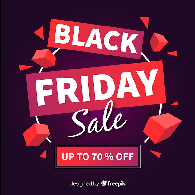 Black friday concept with flat design background