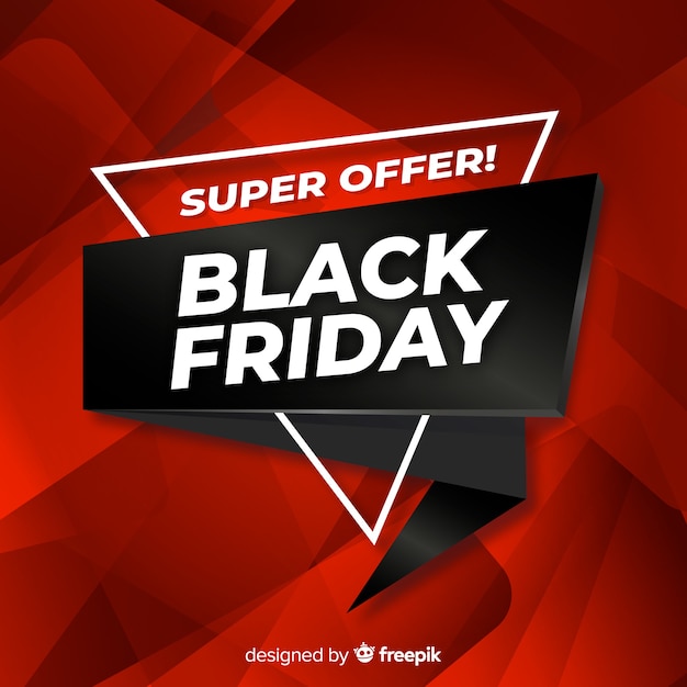 Black friday concept with realistic background