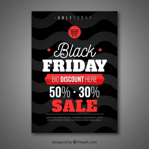 Free Vector black friday discount brochure