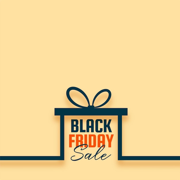 Free vector black friday event sale template in gift box design