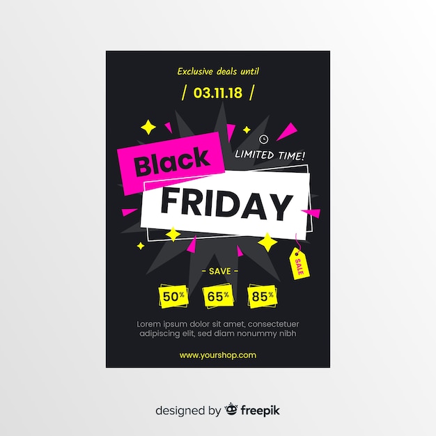 Free Vector black friday flyer