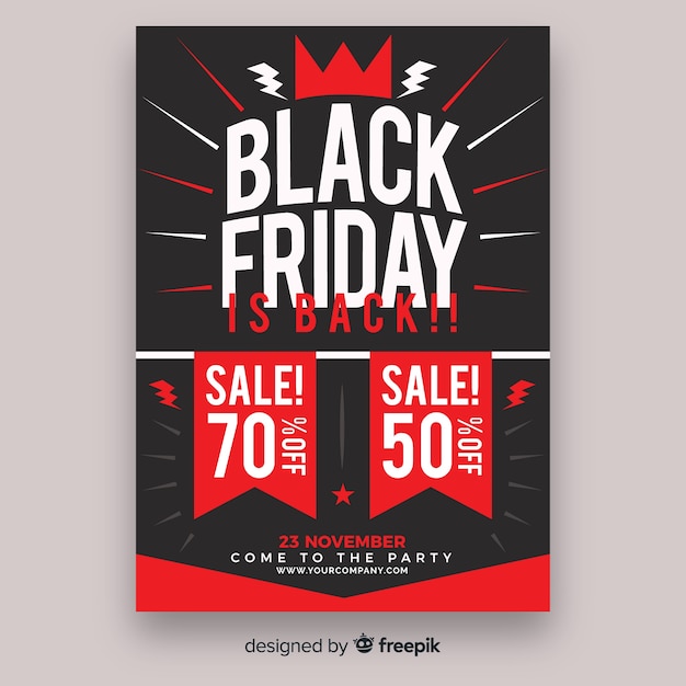 Free Vector black friday flyer