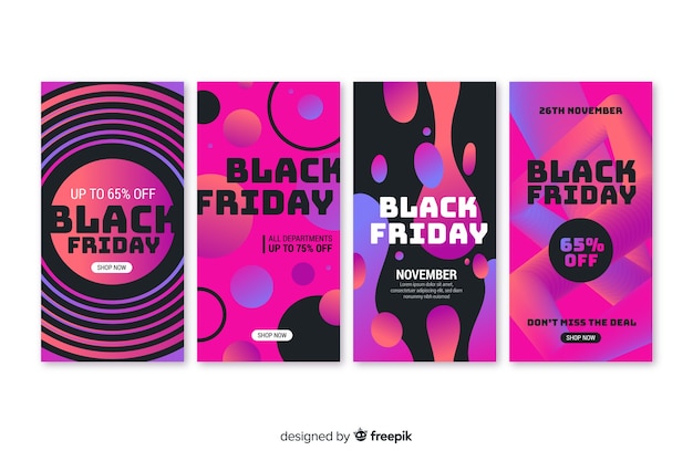 Black friday instagram stories collection