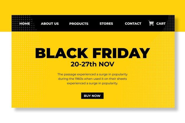 Black friday landing page