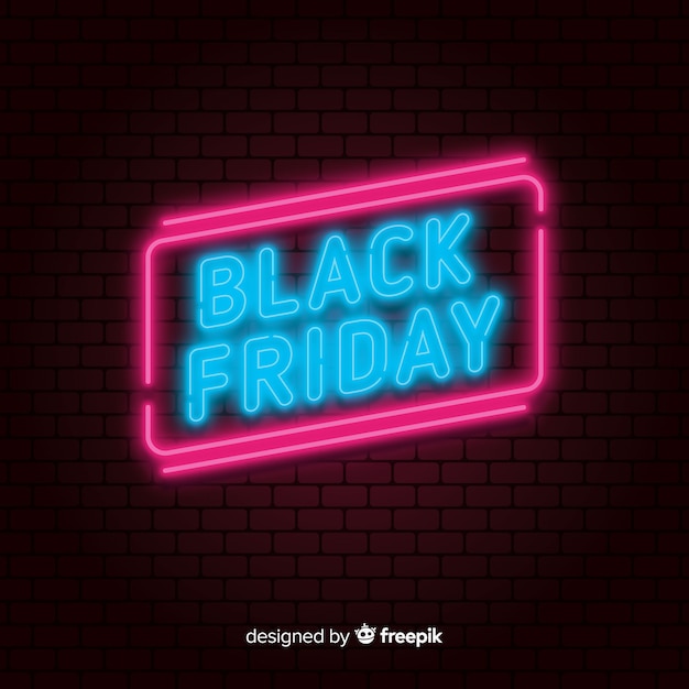 Black friday neon background