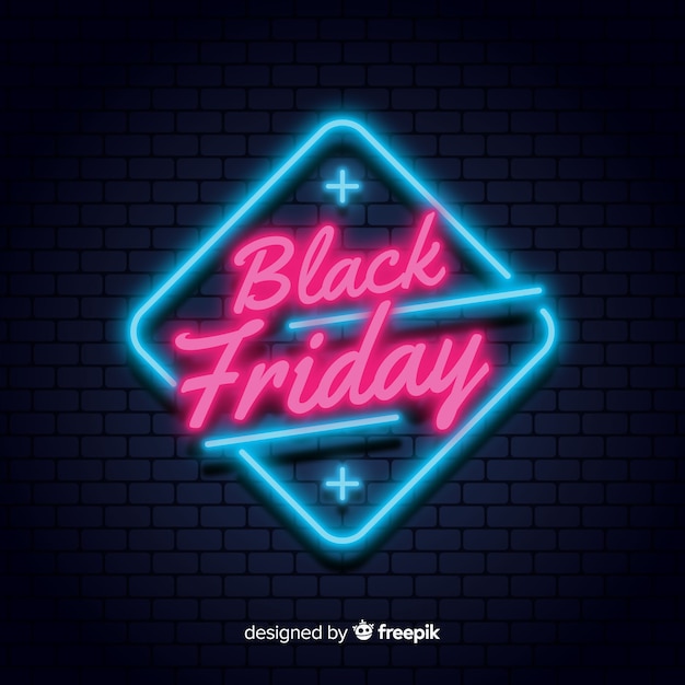 Black friday neon background