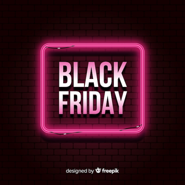 Black friday neon background