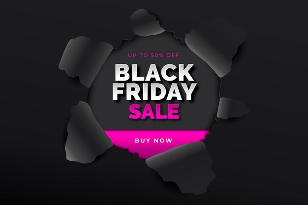 Black friday in paper style background