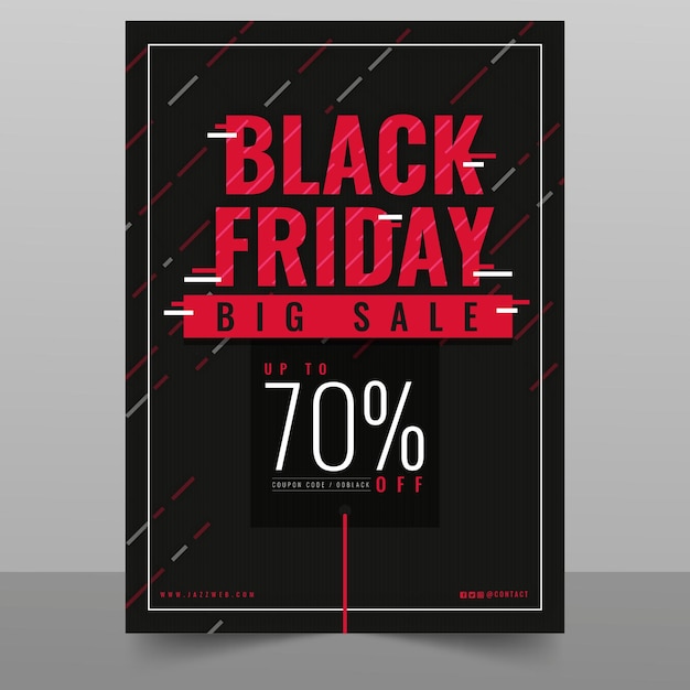 Free vector black friday poster template