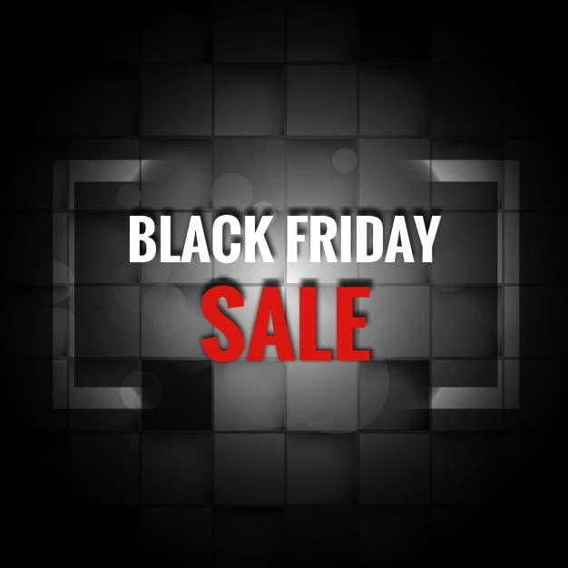 Free Vector black friday poster with mosaic background