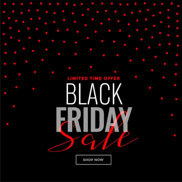 Black friday red dots background sale template