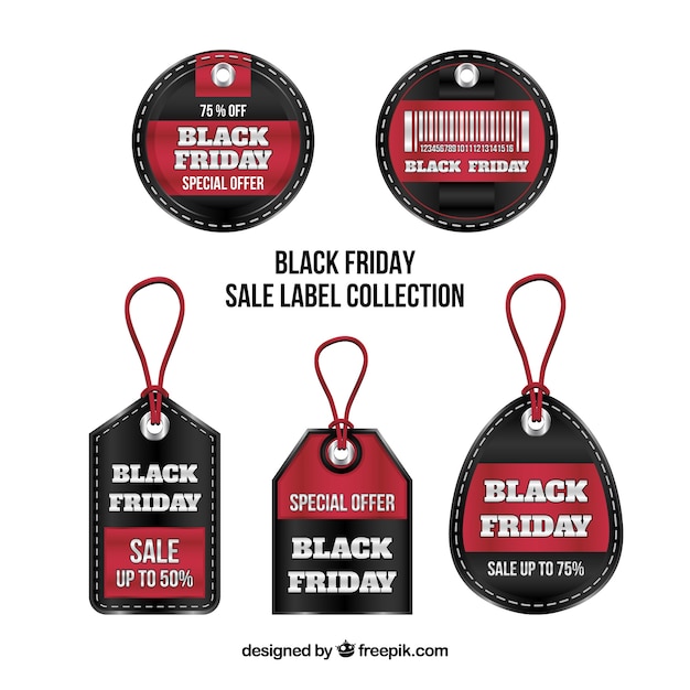 Black friday retro labels set