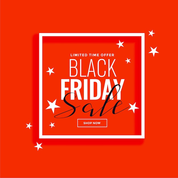 Black friday sale background frame with stars