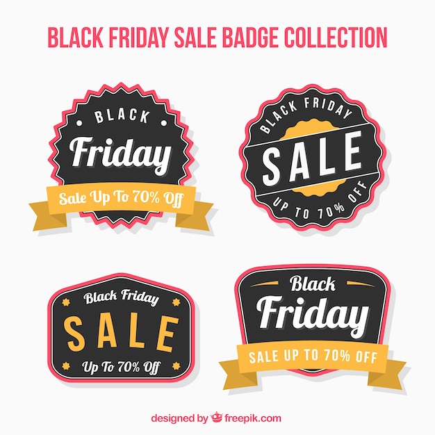 Black friday sale badges pack