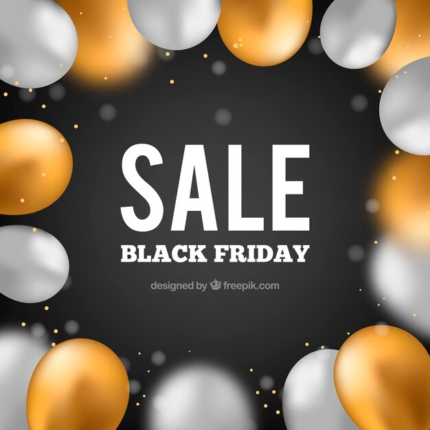 Black friday sale balloons background