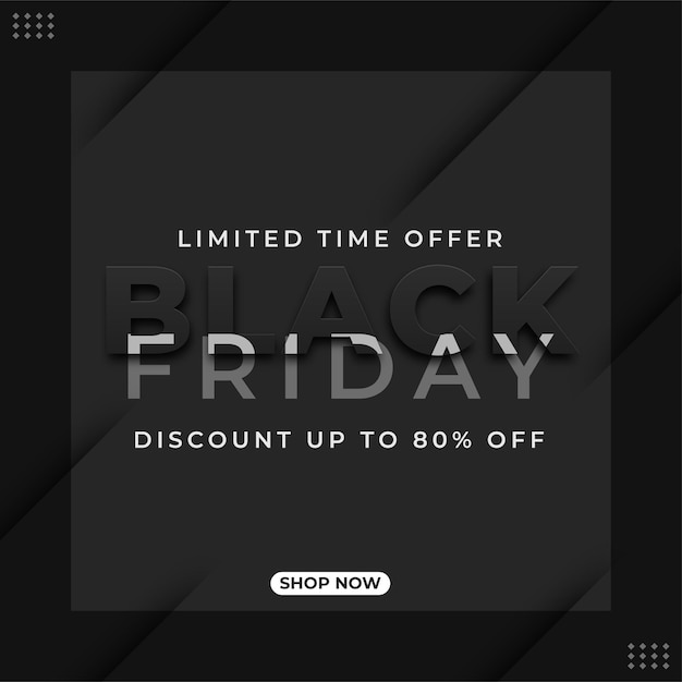 Black friday sale banner layout design