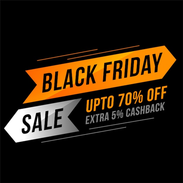 Black friday sale banner in modern style