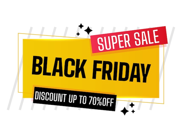 Black friday sale banner with discount details