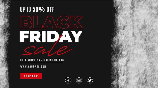 Black Friday Sale banner with stains