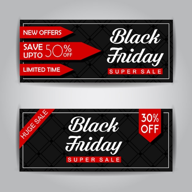 Free Vector black friday sale banner