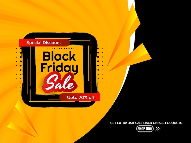 Free Vector black friday sale discount advertisement background 