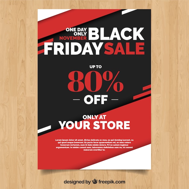 Free vector black friday sale geometrical flyer