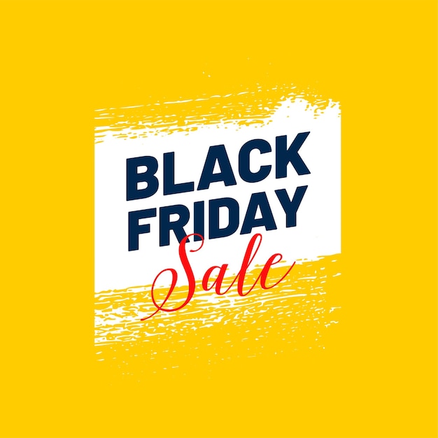 Free vector black friday sale promo yellow background with grunge effect vector