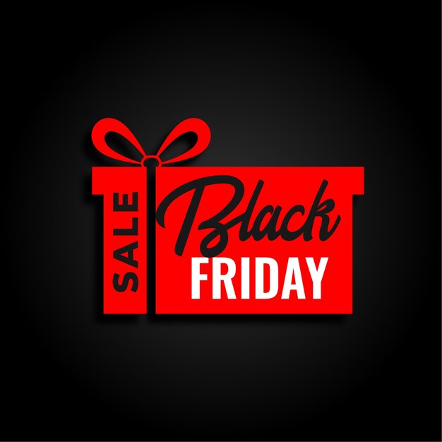 Black friday sale and red gift background design