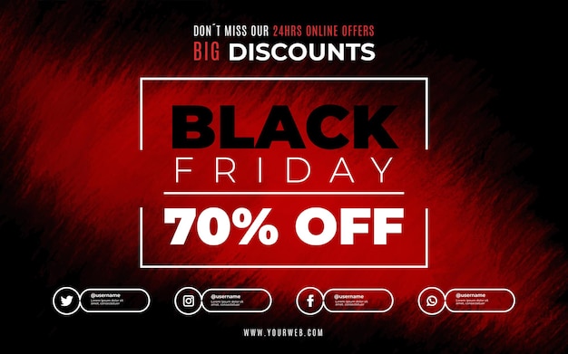 Black Friday Sale with red stain