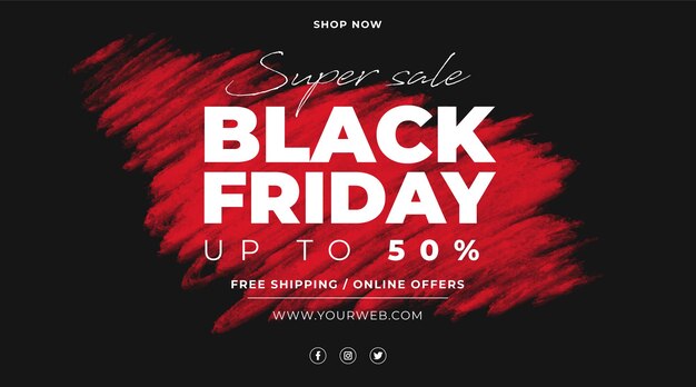 Black Friday Sale with red stain