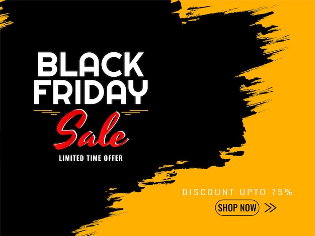 Black friday sale yellow and black background