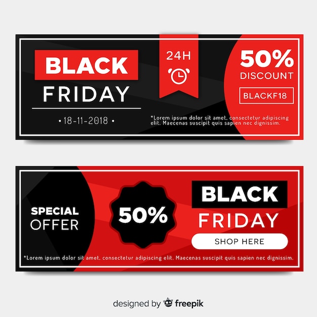 Black friday sales banner templates