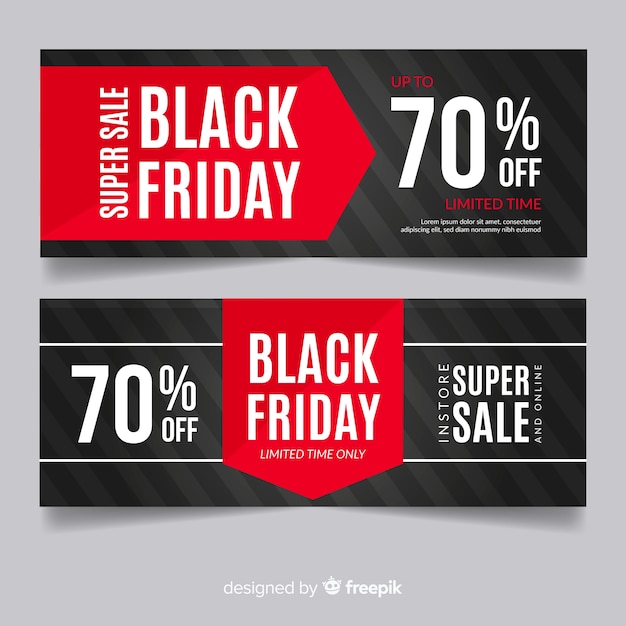 Black friday sales banner templates