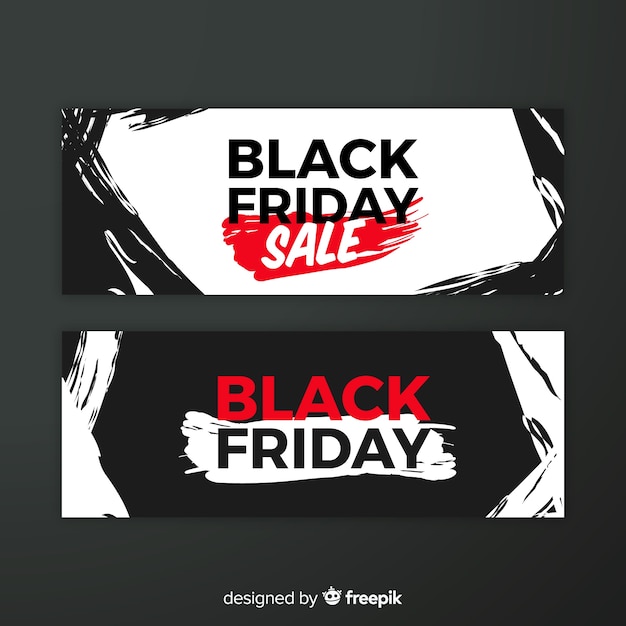 Free Vector black friday sales banner templates