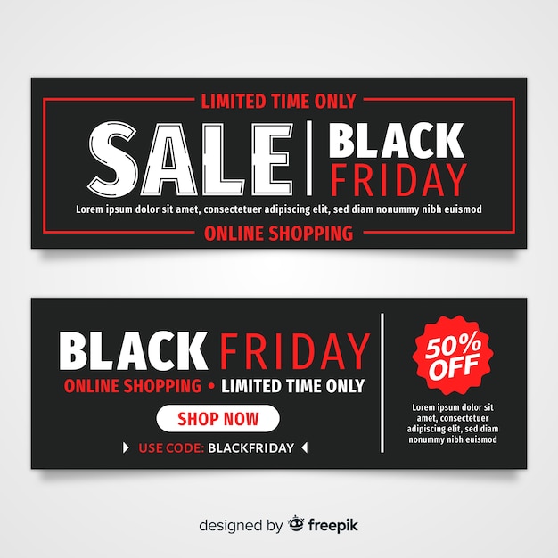 Black friday sales banner templates