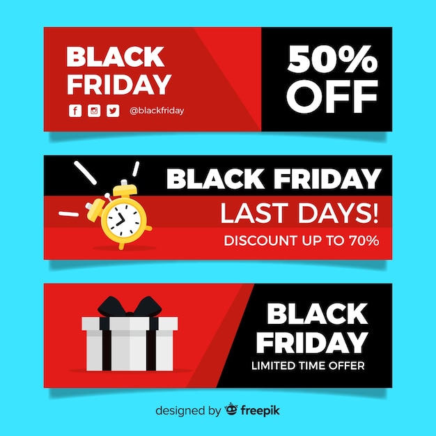 Black friday sales banner templates