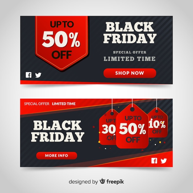 Black friday sales banner templates