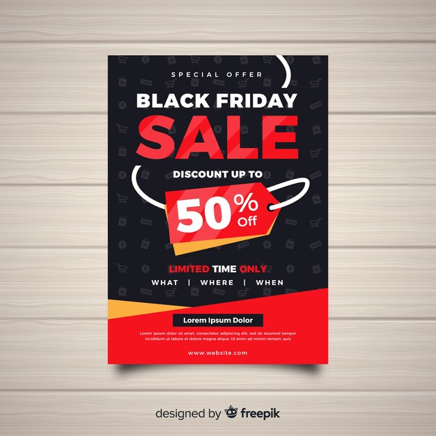 Black friday sales poster template