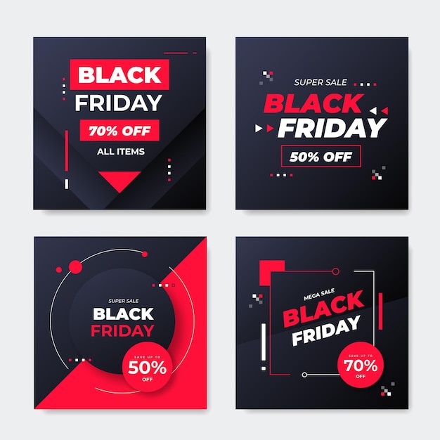 Black friday social media post web template