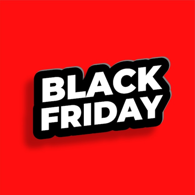 Black friday text effect in 3d style background