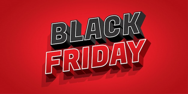 Black Friday text style Editable text effect