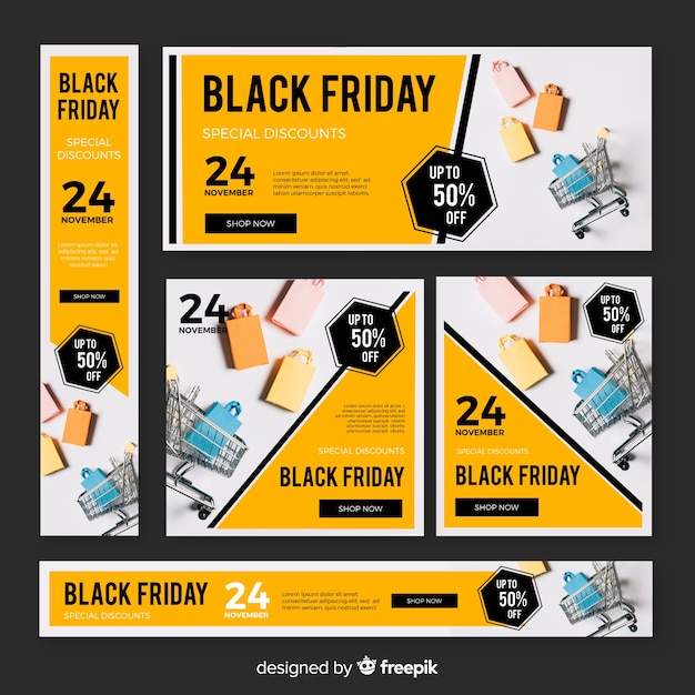 Black friday website banner template