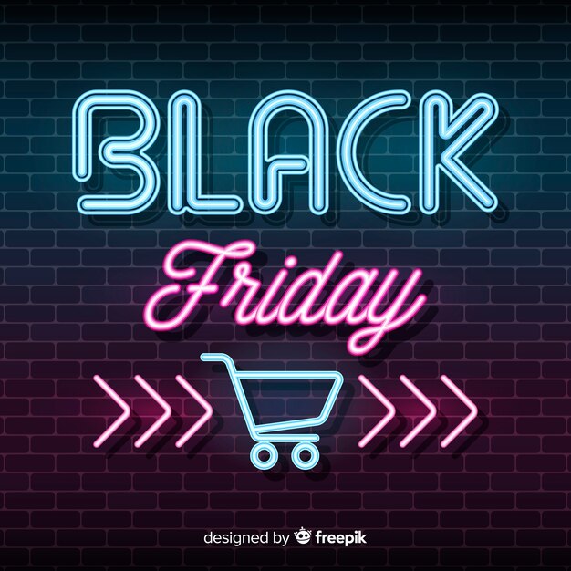 Black friday with gradient background