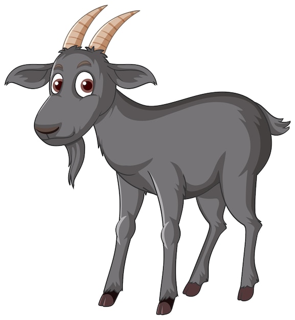 Black goat cartoon character