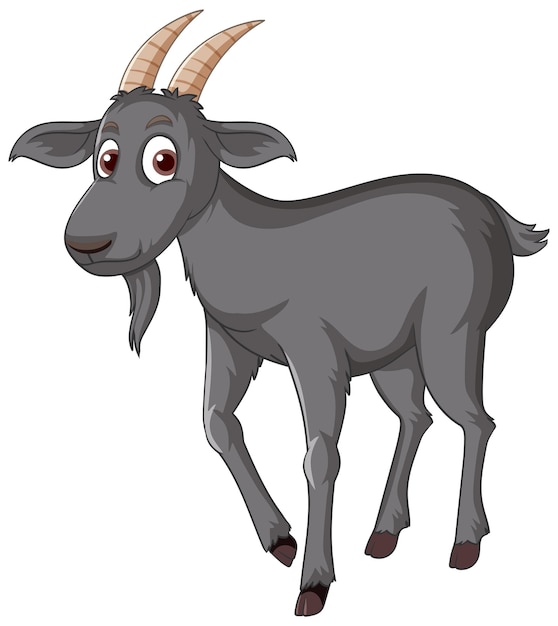 Black goat cartoon character