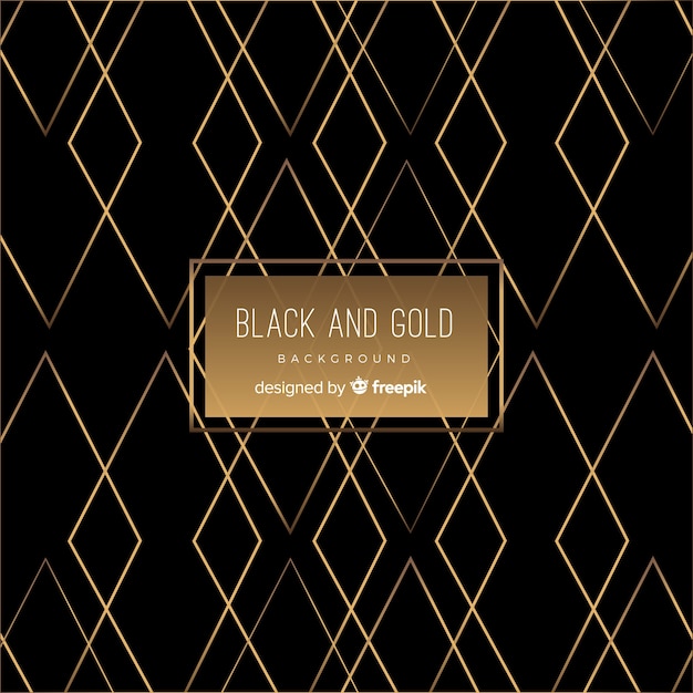 Free vector black and gold background