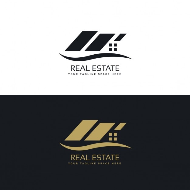 Free vector black and gold geometric logo