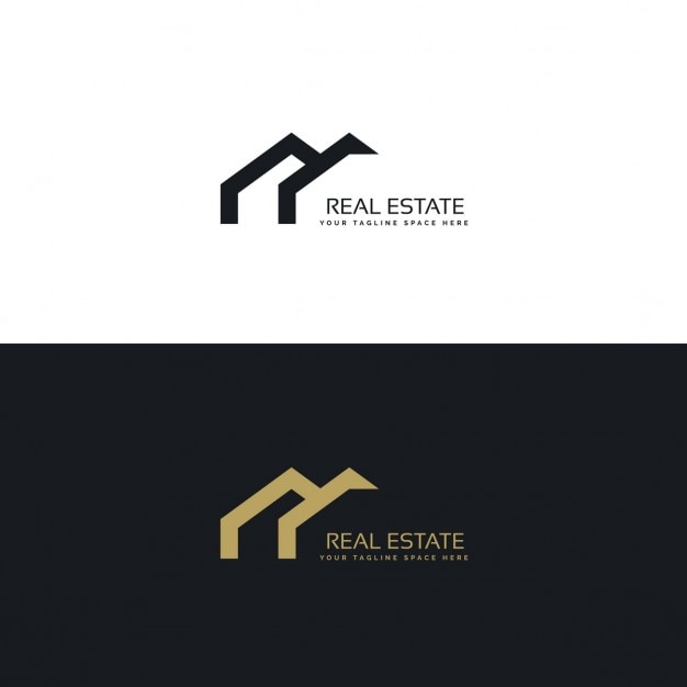 Free vector black and gold geometric logo