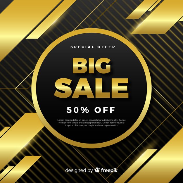 Black and gold sale background